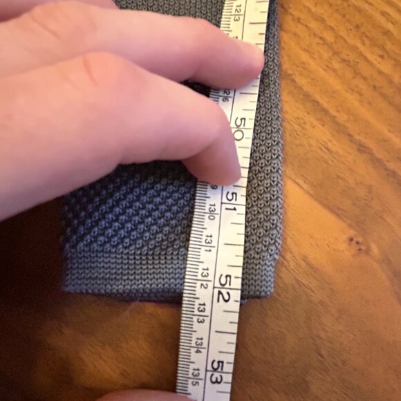 Men's Bibas Light Gray Knit Tie - Picture 3 of 4